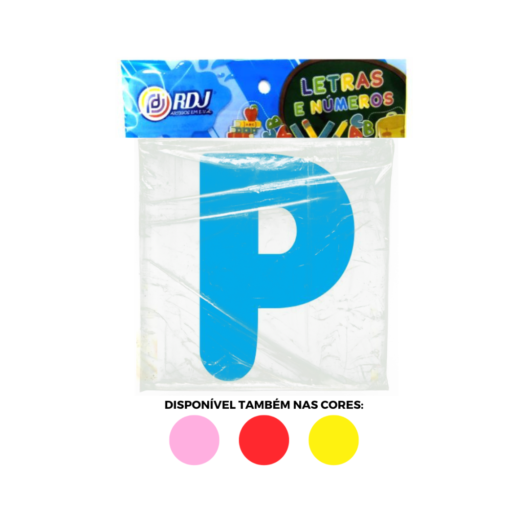 Letra P - Azul Claro