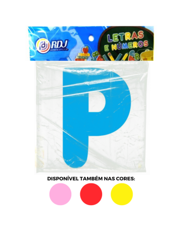 Letra P - Azul Claro