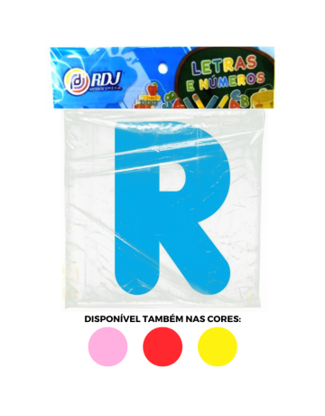 Letra R - Azul Claro