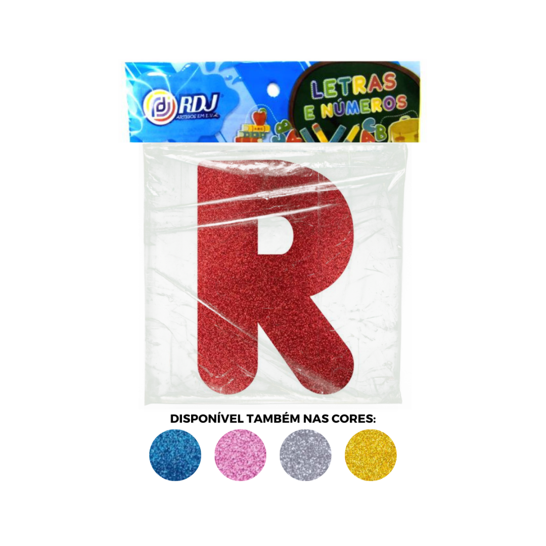 Letra R - Vermelho C/ Glitter Letra R - Vermelho C/ Glitter