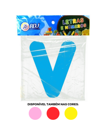 Letra V - Azul Claro