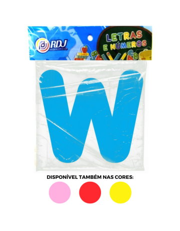 Letra W - Azul Claro