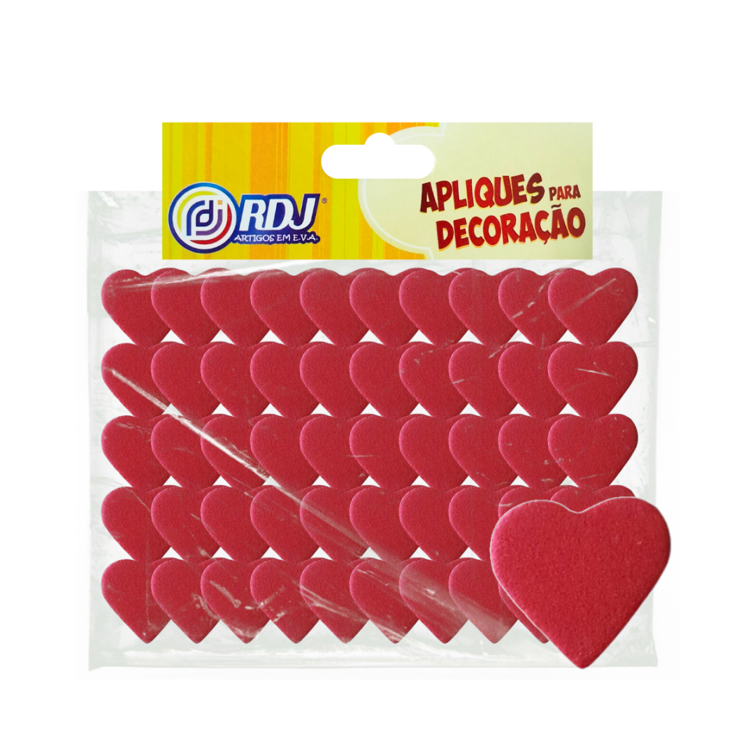 Mini Aplique Cora&ccedil;&atilde;o Vermelho 2cm