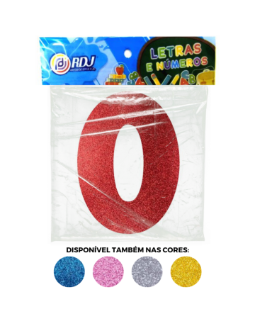 N&uacute;mero 0 - Vermelho C/ Glitter