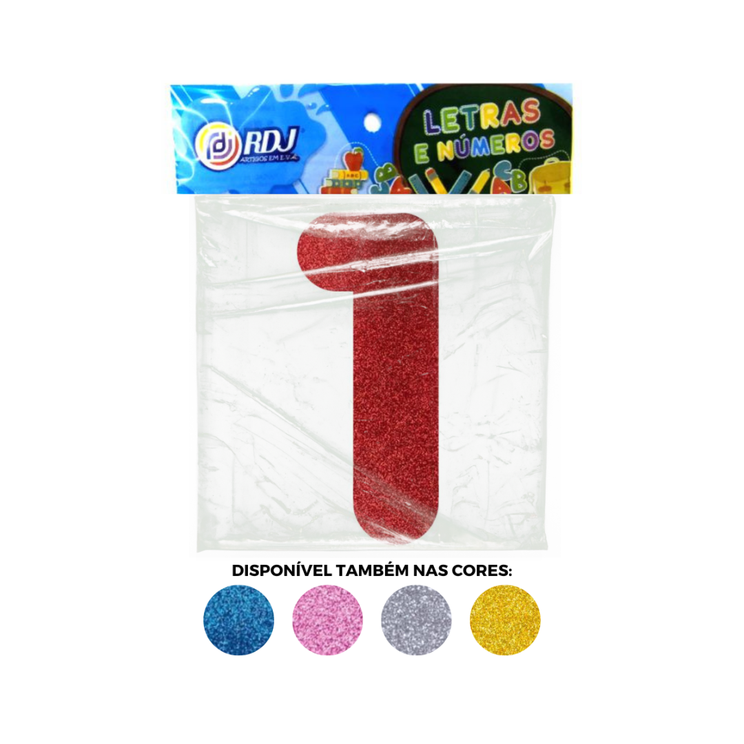 N&uacute;mero 1 - Vermelho C/ Glitter