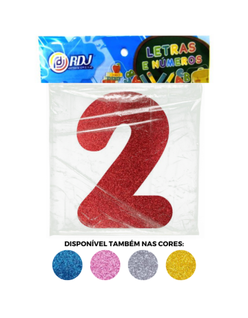 N&uacute;mero 2 - Vermelho C/ Glitter