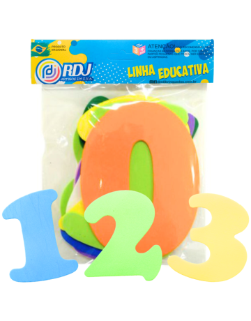 Numerais M&oacute;vel Gigante 0 a 9 C/10 pe&ccedil