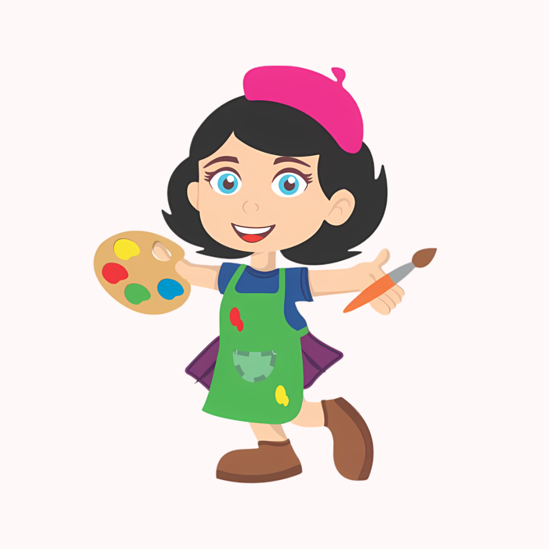 Painel Grande Menina Artista - 53cm