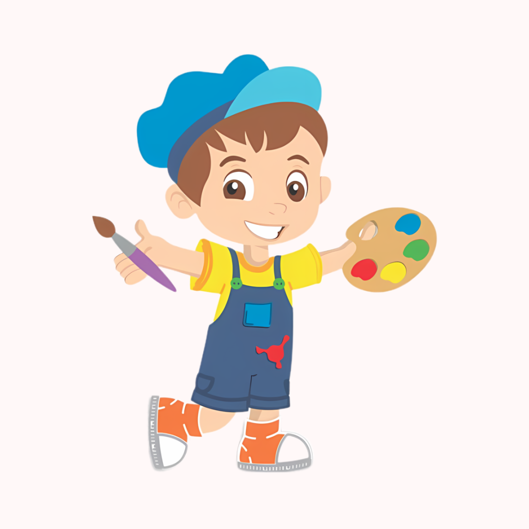 Painel Grande Menino Artista - 55cm