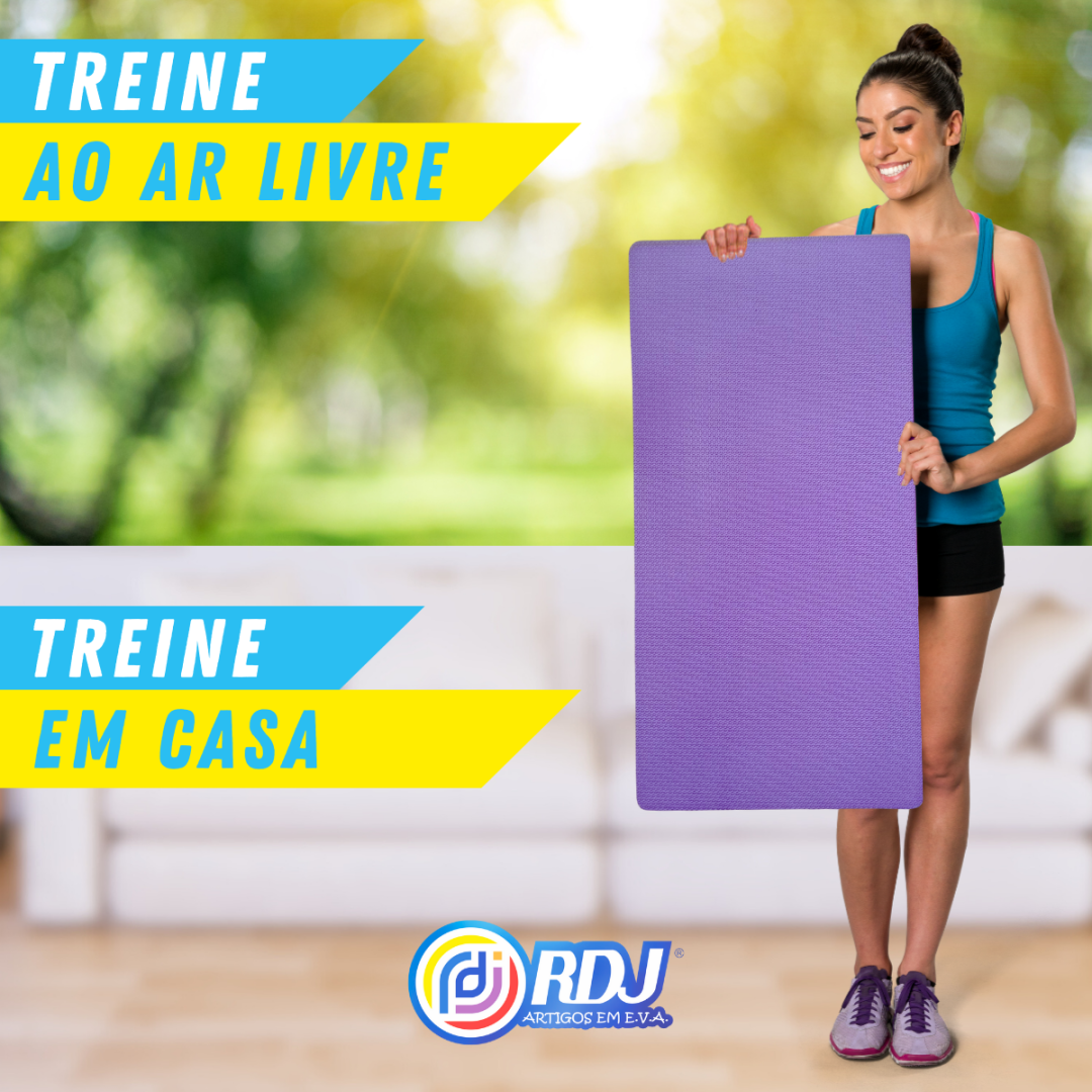 Tapete Atividade F&iacute;sica Amarelo 1,00x50x20m