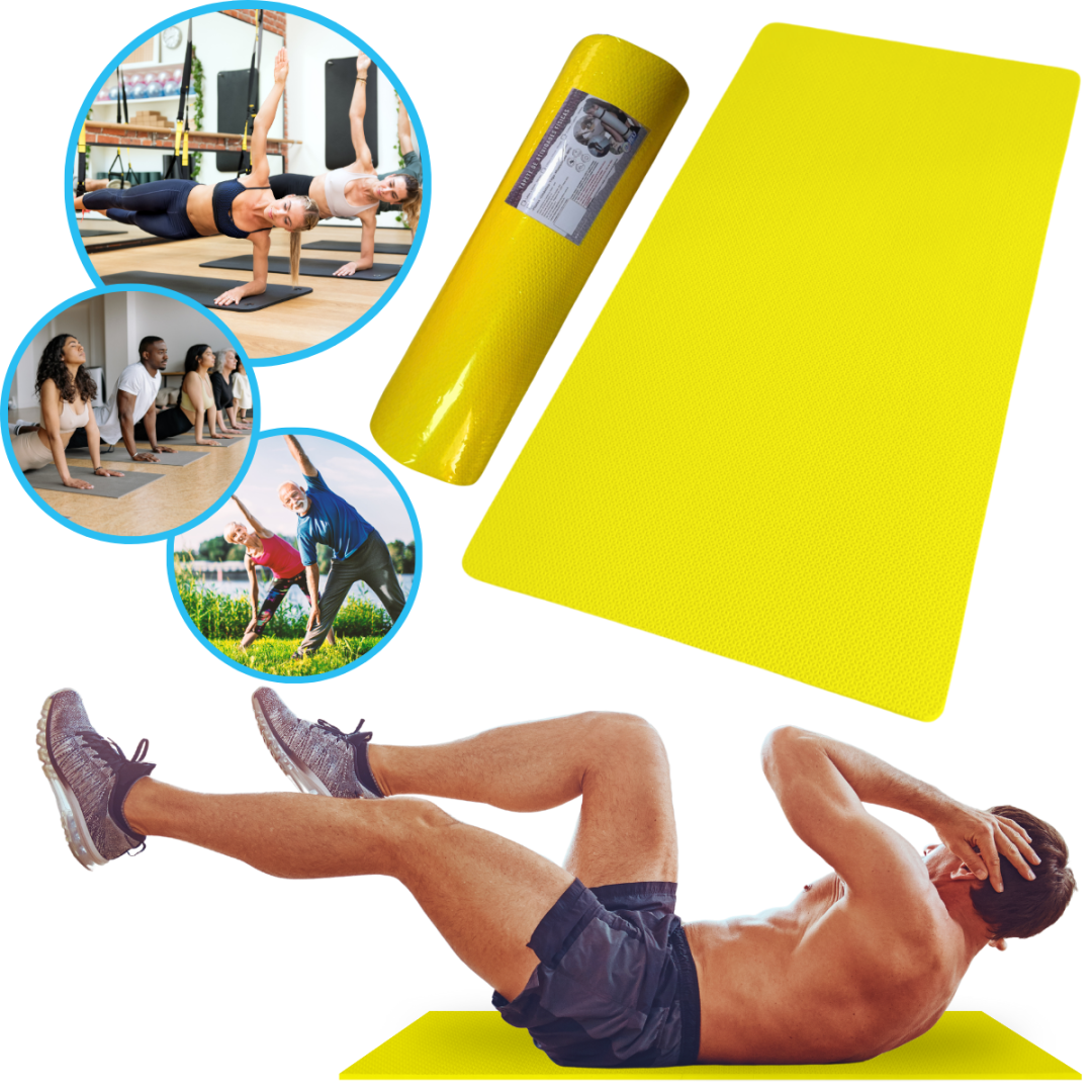 Tapete Atividade F&iacute;sica Amarelo 1,00x50x20m
