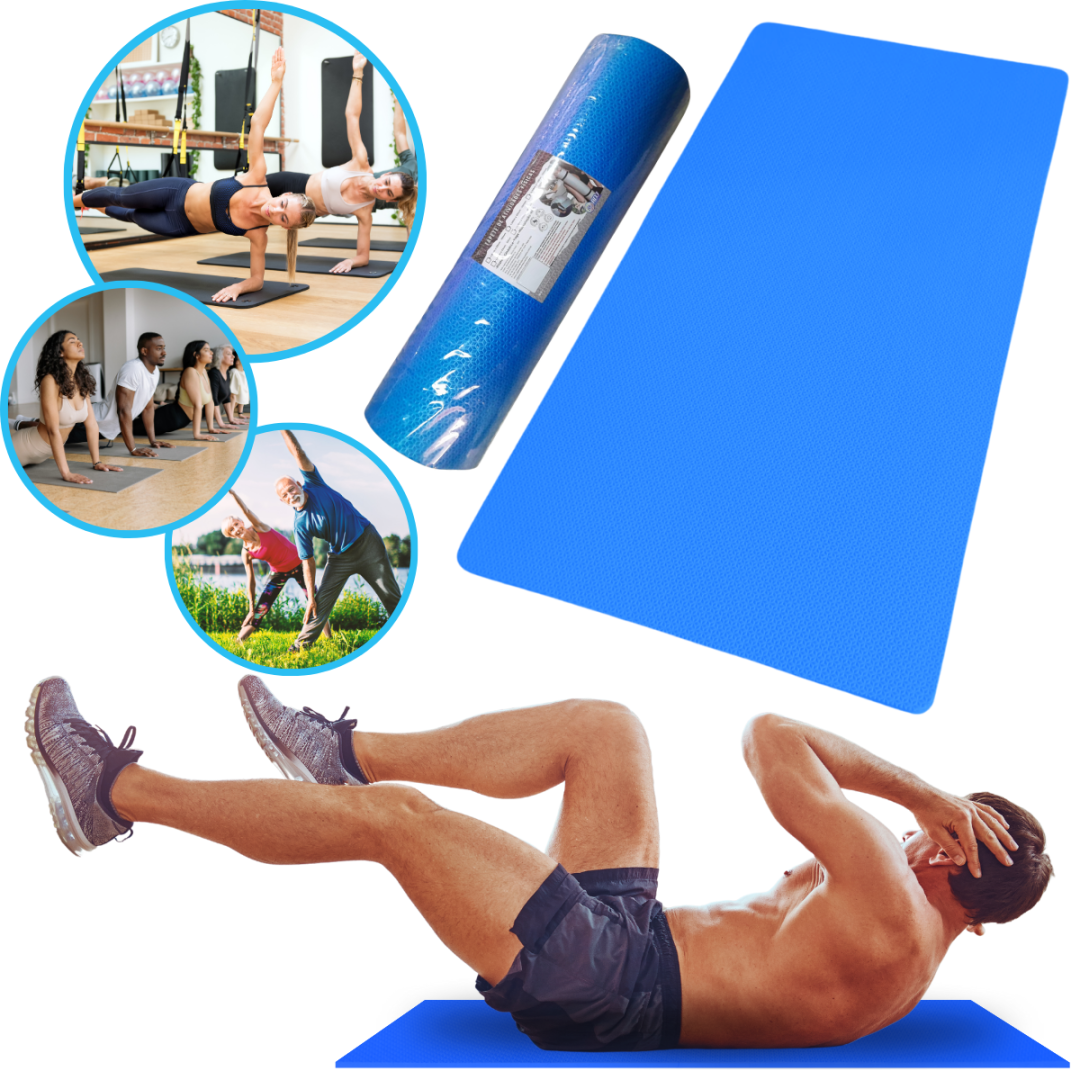 Tapete Atividade F&iacute;sica Azul Royal 1,00x50x