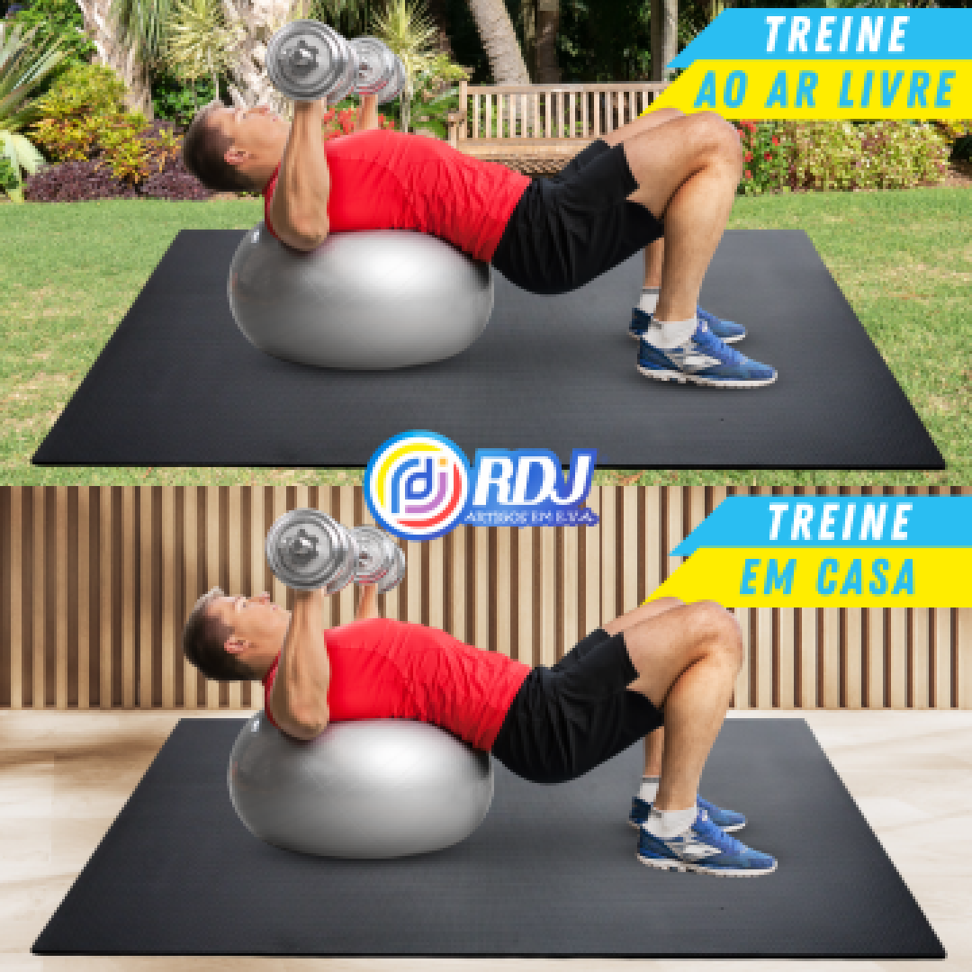 Tapete Atividade F&iacute;sica Azul Royal 2,00x1,0