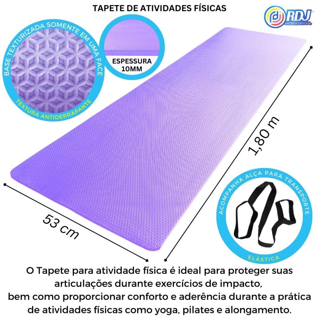 Tapete Atividade F&iacute;sica Lil&aacute;s 1,80x5
