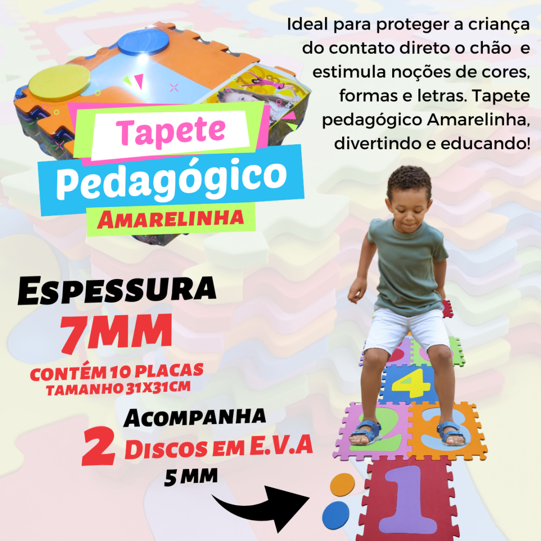 Tapete pedag&oacute;gico Amarelinha