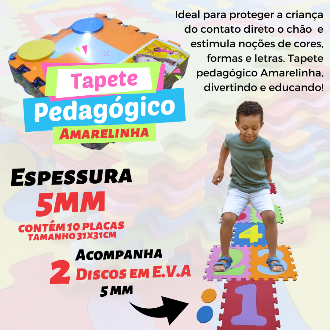 Tapete pedag&oacute;gico Amarelinha