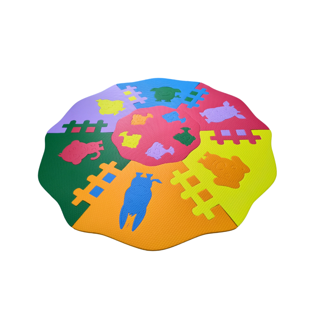 Tapete pedag&oacute;gico Circular Fazendinha