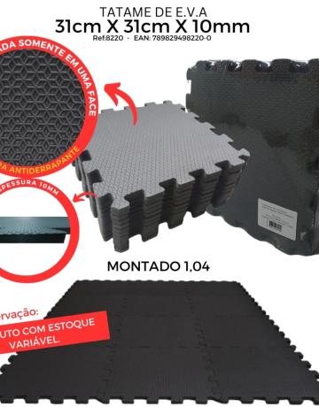 Tatame de E.V.A 10mm Preto